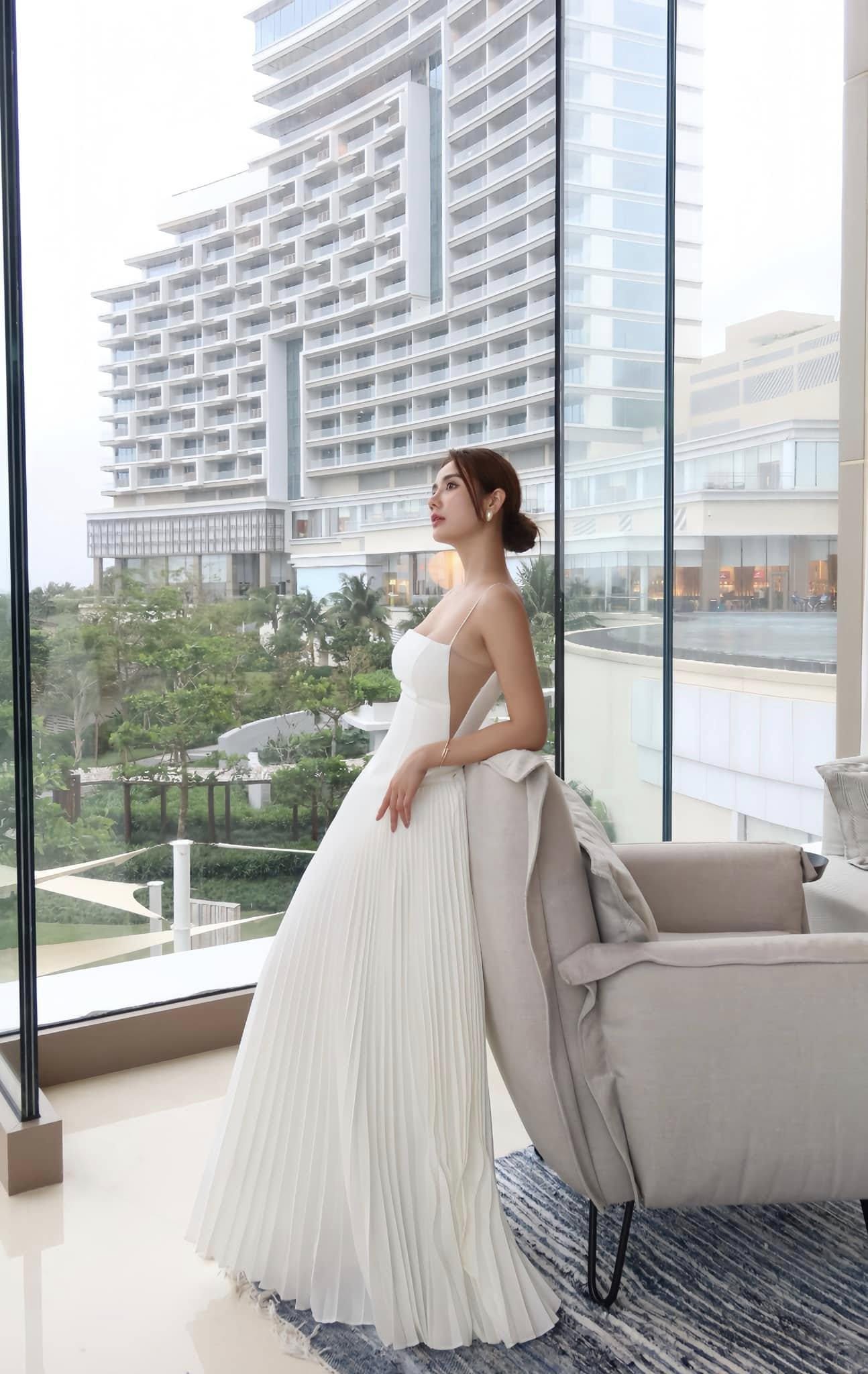 Ivory Silk One Shoulder Midi Dress, Elegant Ruched Asymmetric Wedding Gown - Image 3